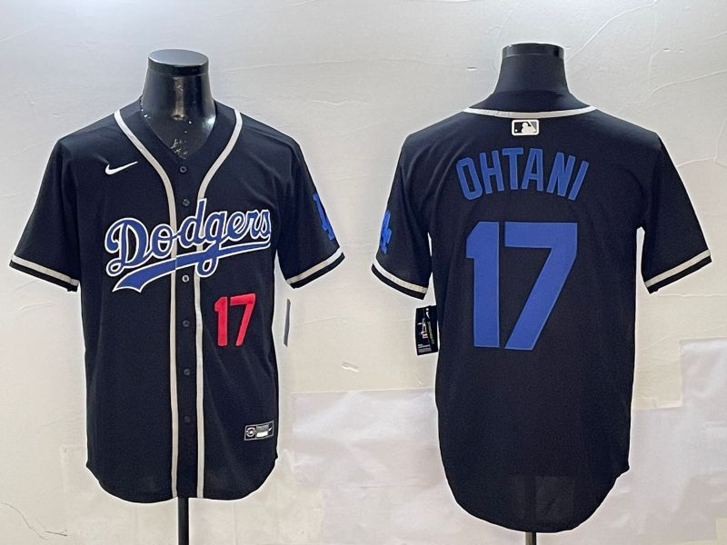 Men Los Angeles Dodgers #17 Ohtani Black Fashion Game 2025 Nike MLB Jersey style 6->los angeles dodgers->MLB Jersey